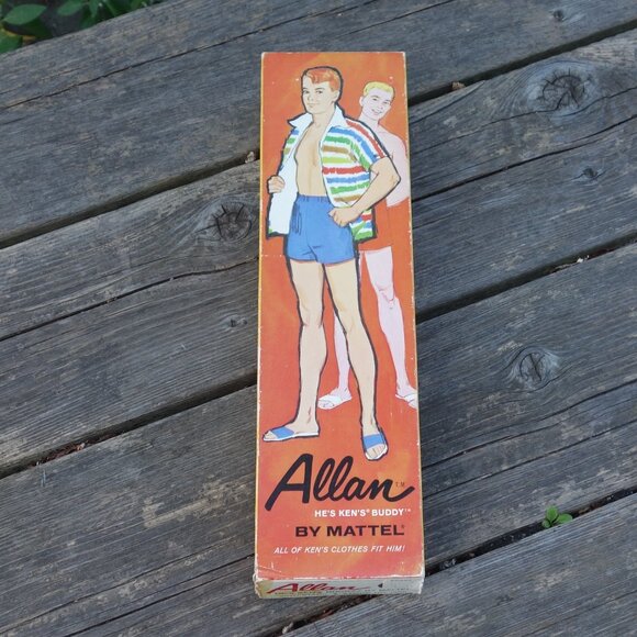 Vintage 1963 Allan HE'S KEN'S BUDDY BY MATTEL Doll with Stand STOCK NO. 1000 - Picture 1 of 16